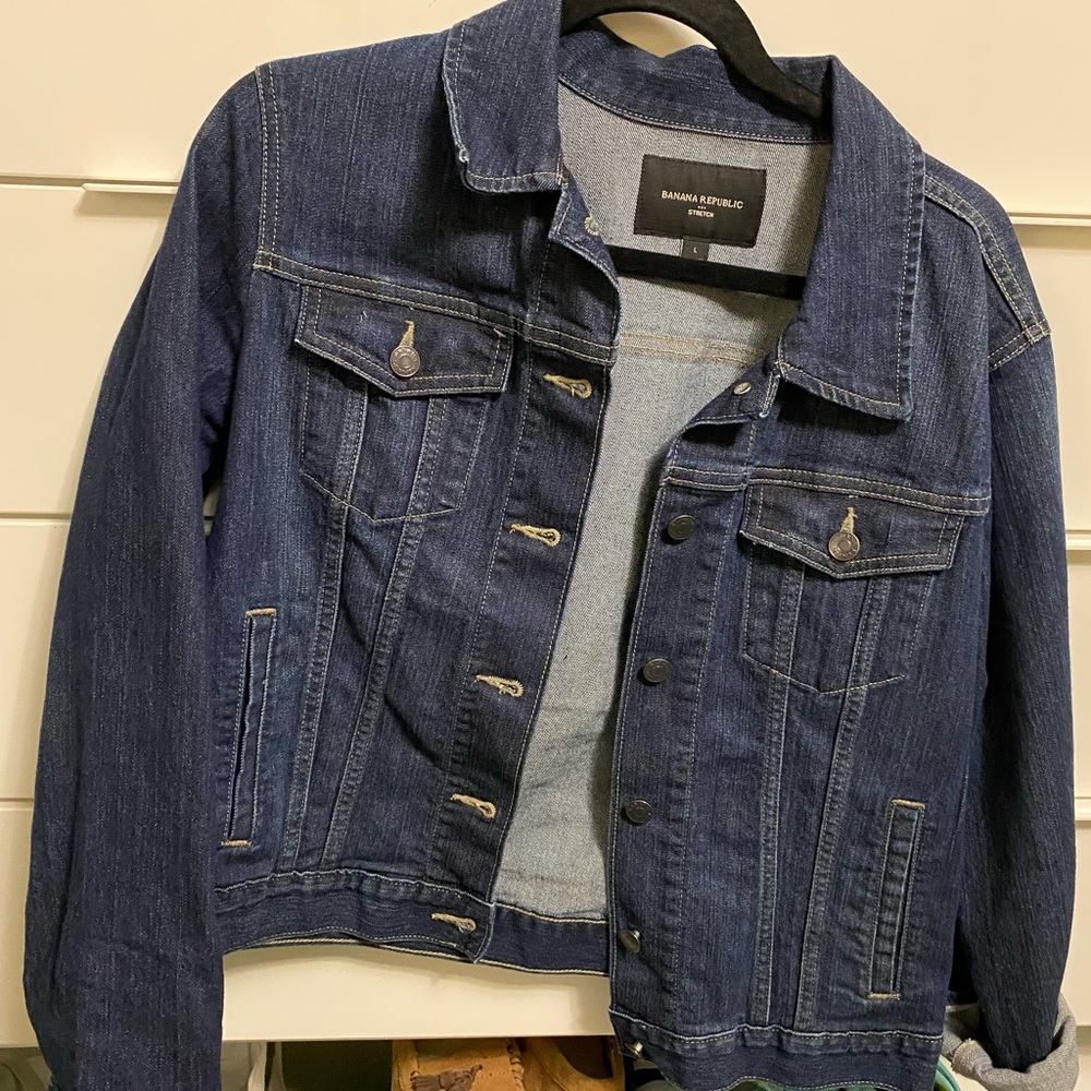 Banana Republic Stretch Denim Jacket Size Large
